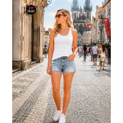 Dámské žebrované tílko Carolina bílé