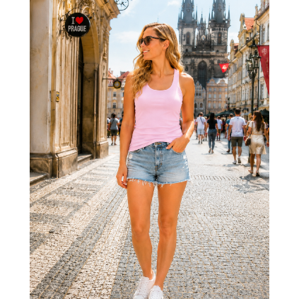 Dámské žebrované tílko Carolina červené