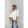 bílá košile s límečkem s prodlouženým zadním dílem bílá
