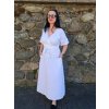 dlouhé mušelínové šaty bílé