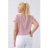 tunika s uzlem a ozdobou na krk růžová