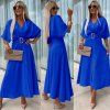 dlouhé elegantní šaty modré