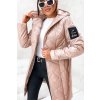 parka s kapucí a páskem béžová