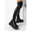 vysoké kozačky nad kolena černé
