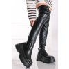 vysoké kozačky nad kolena černé