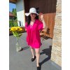 letní volné šaty růžové