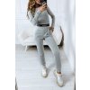 dvoudílný dámský komplet šedý