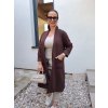 elegantní dlouhá kardigan hnědý