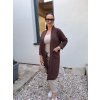 elegantní dlouhá kardigan hnědý