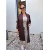 elegantní dlouhá kardigan hnědý
