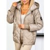 krátká podzimní bunda s kapucí béžová