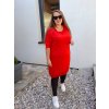 podzimní šaty plussize červené