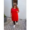 podzimní šaty plussize červené