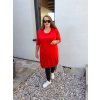 podzimní šaty plussize červené