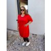podzimní šaty plussize červené