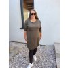podzimní šaty plussize khaki