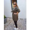 podzimní šaty plussize khaki