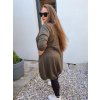 podzimní šaty plussize khaki