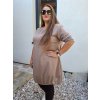 podzimní šaty plussize hnědé