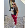 plussize kalhoty bordo