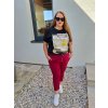 plussize kalhoty bordo