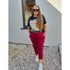 plussize kalhoty bordo