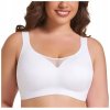 podprsenka pro velká prsa s širokými ramínky bezešvá bílá