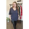plussize svetřík modrý