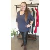 plussize svetřík modrý