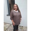 plussize svetřík hnědý