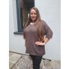 plussize svetřík hnědý