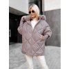 zimní prošívaná bunda capuccino