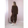 Komplet mikina + kalhoty čokoládový (Velikost universal, Barva Hnědá)