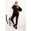 Dámský bavlněný komplet mikina a legíny s nápisem Minimal černý (Velikost universal, Barva Černá)