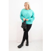 Dámská plussize basic mikina s kulatým výstřihem/BARVY