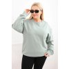 Dámská plussize basic mikina s kulatým výstřihem/BARVY (Velikost XL, Barva Bordó)