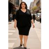 plussize tunika třpytivá černá
