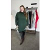 svetrové šaty s rolákem tmavě zelené
