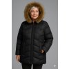 zimní bunda s kapucí pro ženy nejen 50+60+70+ černá