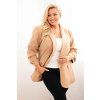 Dámské plus size sako camel (Velikost universal, Barva Camelová)