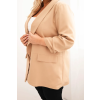 Dámské plus size sako camel