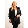Dámské plus size sako černé (Velikost universal, Barva Černá)