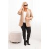 Dámské sako s podšívkou XL/2XL tmavě béžové (Velikost XL/XXL, Barva Tmavě béžová)