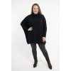 nadměrný svetr netopýřího střihu černý