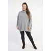 nadměrný svetr netopýřího střihu šedý