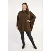 nadměrný svetr netopýřího střihu hnědý