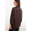 Dámská elegantní blůza z viskózy s knoflíky a límečkem hnědá (Velikost universal, Barva Hnědá)