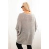 Dámský svetr Plus Size šedý (Velikost universal, Barva Grey)
