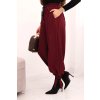 Dámské široké kalhoty se zavazováním dole bordo (Velikost universal, Barva Bordó)
