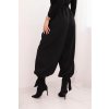 Dámské široké kalhoty se zavazováním dole černé (Velikost universal, Barva Černá)